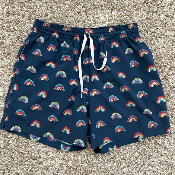 Chubbies Swim Trunks Mens Medium 5.5”Inseam Rainbow Road Shorts Drawstring - Picture 1 of 5